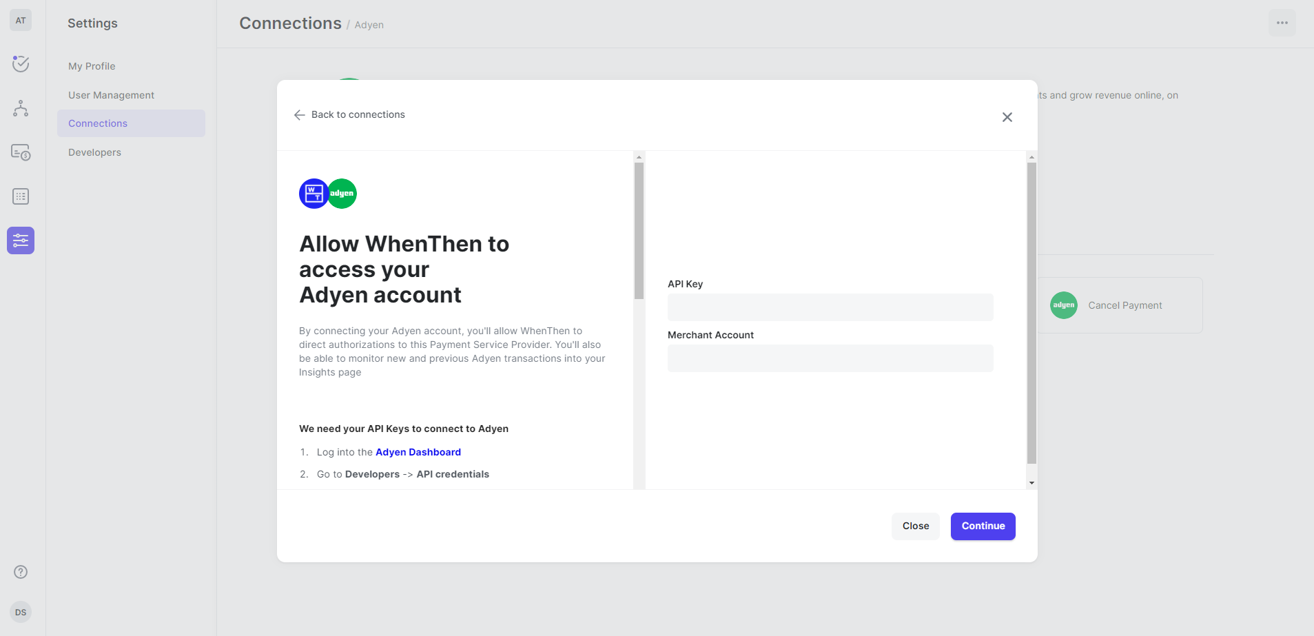 Step 3 connect application