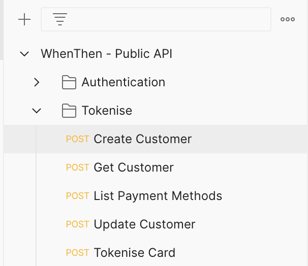 select create customer API